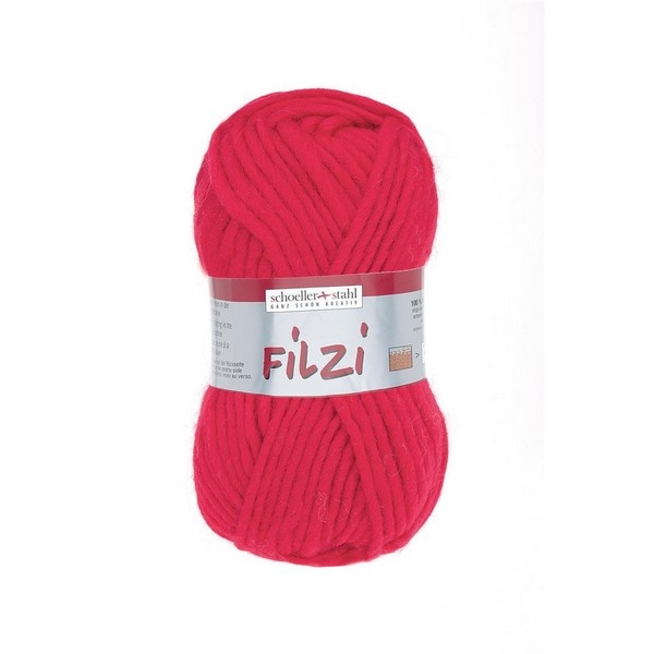 Filzi 100% viltwol 50 gram / bol kleur 003 rood (nog 1x)