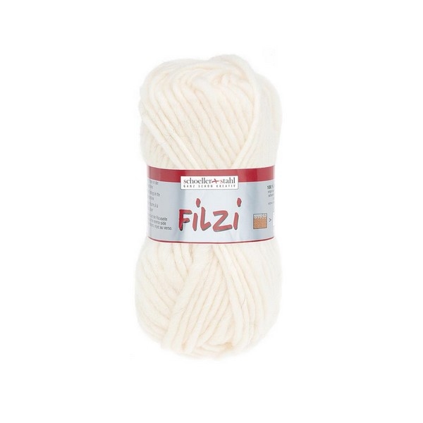 Filzi 100% viltwol 50 gram / bol kleur 010 ecru (nog 8x)