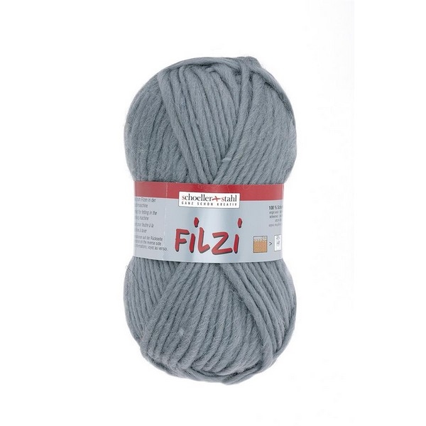 Filzi 100% viltwol 50 gram / bol kleur 020 grijs (nog 9x)
