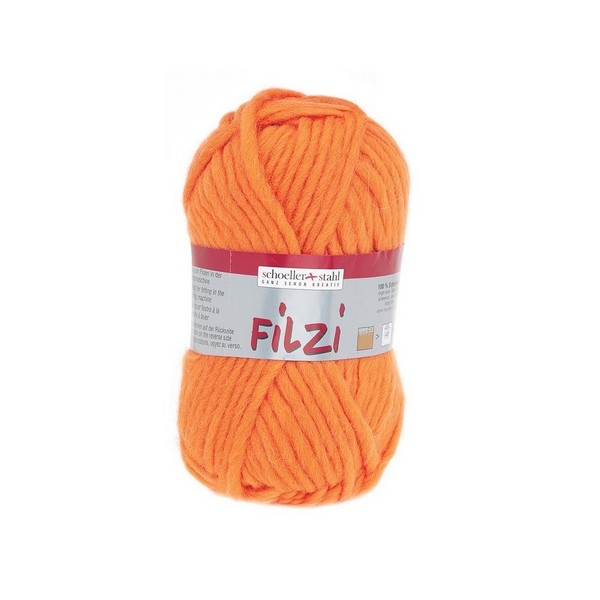 Filzi 100% viltwol 50 gram / bol kleur 047 mandarine (nog 5x)