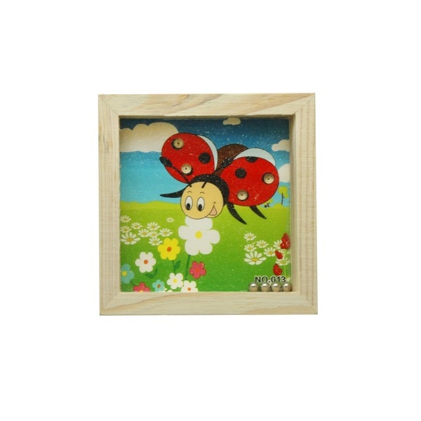 Geduldspel vierkant dieren 7,8 x7,8 x 2 cm - 5 soorten