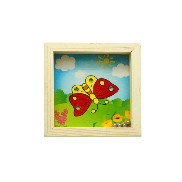 Geduldspel vierkant dieren 7,8 x7,8 x 2 cm - 5 soorten