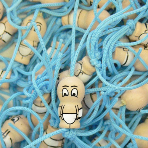 Gelukspoppetjes Baby Jongetje 1,5cm 100 stuks (14005) NOG 2x