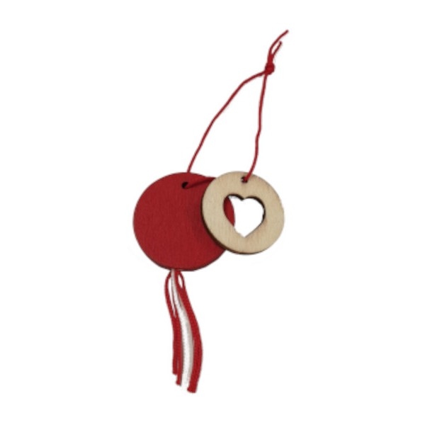 Gelukspoppetjes Hartje ronde hanger duopak 100 stuks (14098)