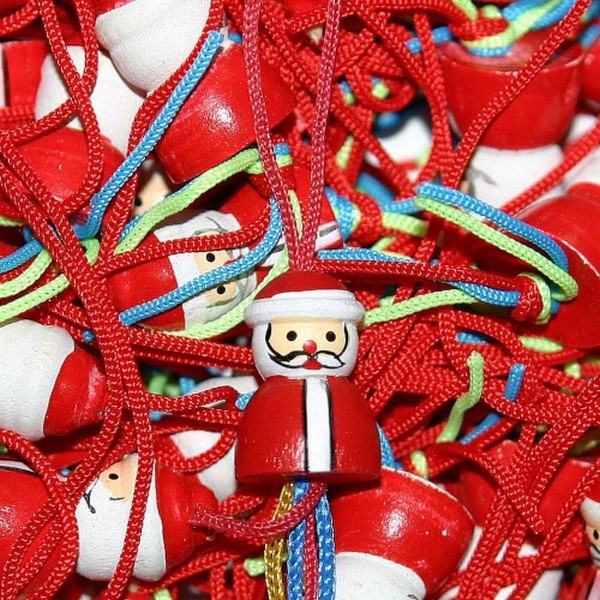 Gelukspoppetjes Kerstman 2cm 100 stuks (70066)