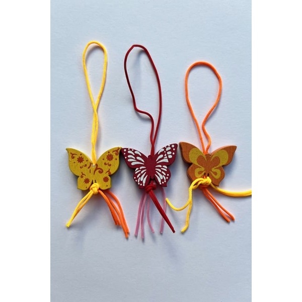 Gelukspoppetjes Vlinder Assorti 100 stuks - 2,7 x 2,1 cm (14247)