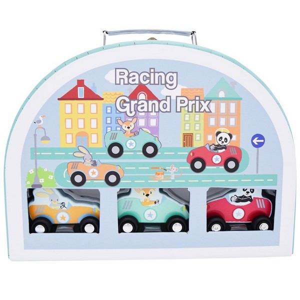 Grandprix Koffer met 3 autootjes - Studio Circus uitverkocht