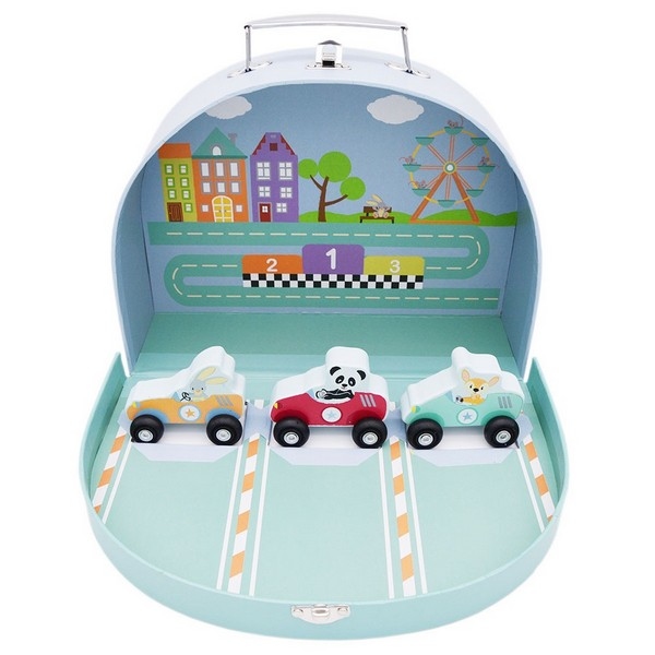 Grandprix Koffer met 3 autootjes - Studio Circus uitverkocht