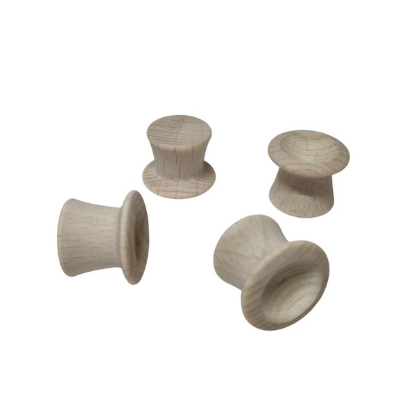 Hoge hoed - 24 x 20 mm - beuken gebleekt