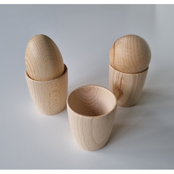 Houten Ei 40mm Ø x 60mm hoog