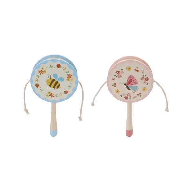 Houten handtrommel 2 assorti (23946)