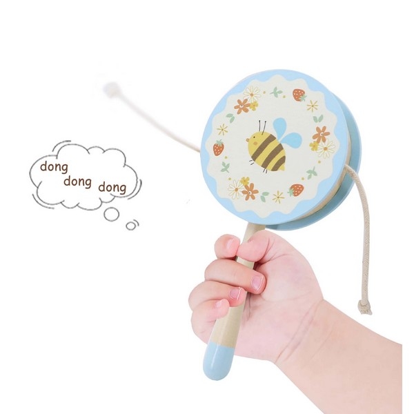 Houten handtrommel 2 assorti (23946)