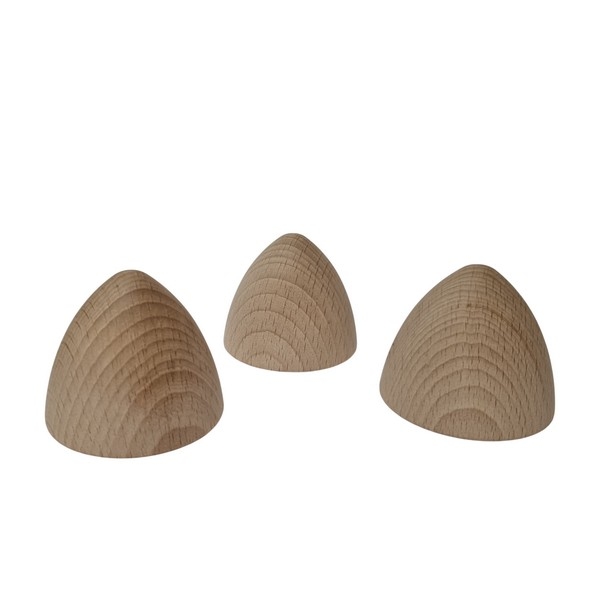 Houten Kegel - Cone 60 x 50 mm, nog 67 x !!