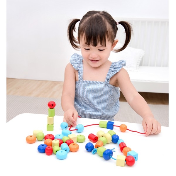 Houten Kralen - 96 stuks - New Classic Toys