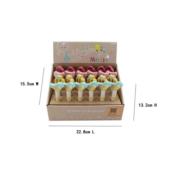 Houten schuiffluit 4 assorti [4d/24DP] (23785), uitverkocht