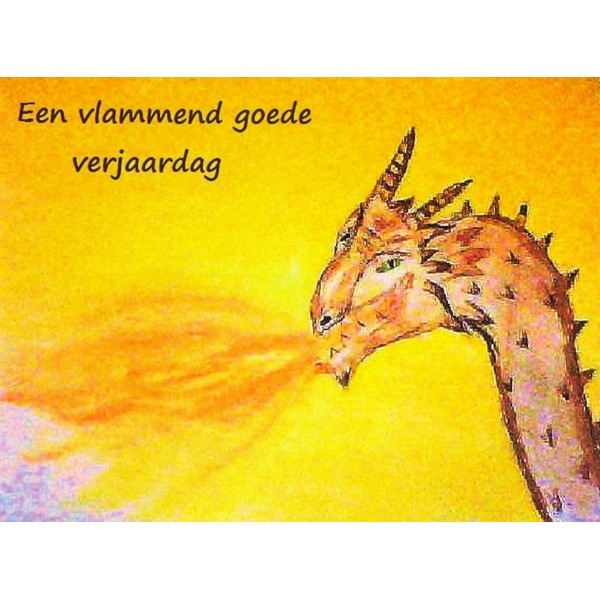 Kaart Draak - Verjaardag - per 10 stuks (M.A. Kock)