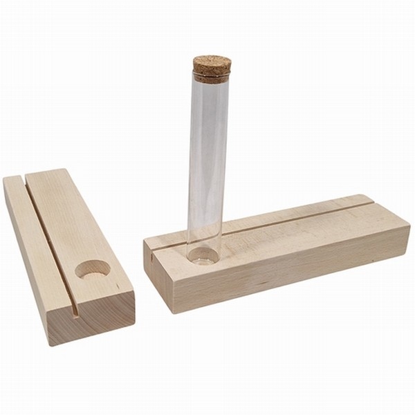 Kaarthouder A4 Beukenhout inclusief proefbuisje