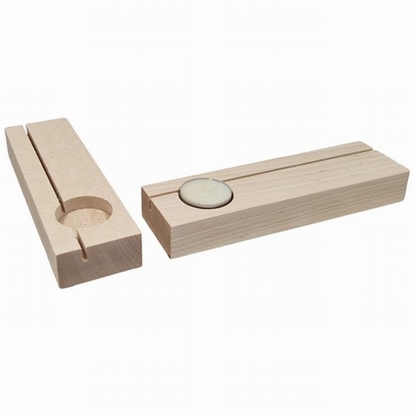 Kaarthouder A4 Formaat Beuken met waxinelichthouder (2991B)