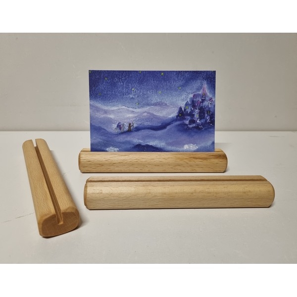 Kaarthouder beuken Breed afgerond - Lijnolie, eigen productie