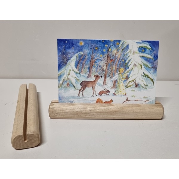 Kaarthouder beuken Breed afgerond - Onbehandeld, eigen productie