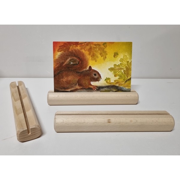 Kaarthouder beuken Breed afgerond - Onbehandeld, eigen productie