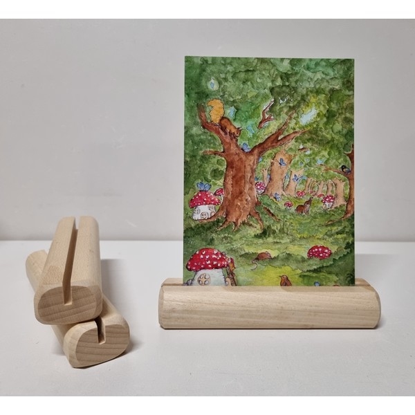 Kaarthouder beuken Smal afgerond - Onbehandeld, eigen productie