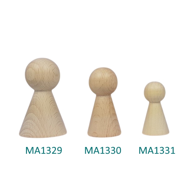 Kegelpoppetje - Breed 50x25 mm