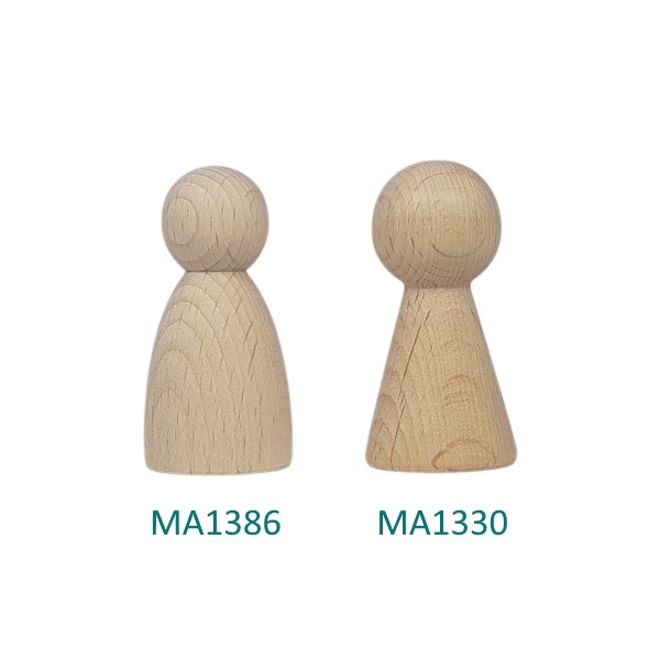 Kegelpoppetje - Breed 60x31 mm