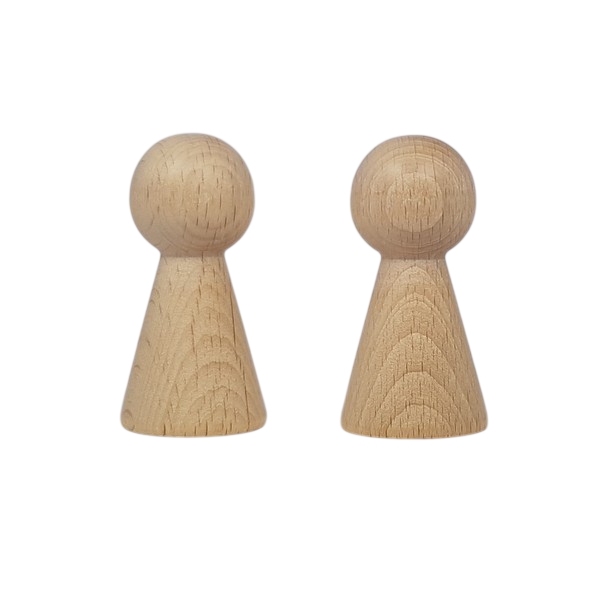 Kegelpoppetje - Breed 60x31 mm