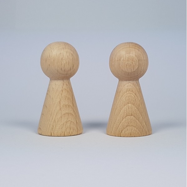 Kegelpoppetje - Breed 60x31 mm