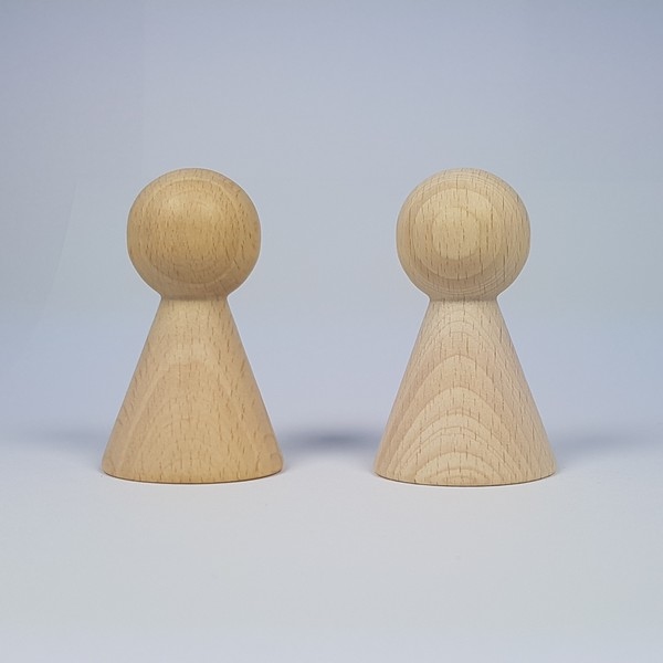 Kegelpoppetje - Breed 70x42 mm