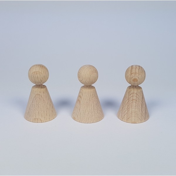 Kegelpoppetje - Kegelvorm 30x18 mm - met nekje