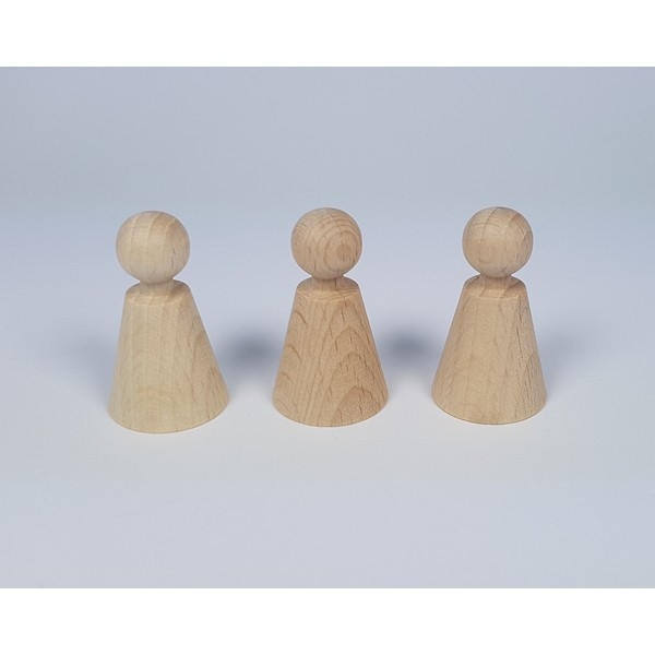 Kegelpoppetje - Kegelvorm 38x22 mm  -  met nekje