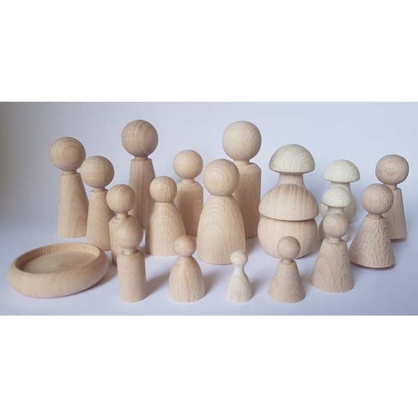 Kegelpoppetje - Kegelvorm 38x22 mm  -  met nekje