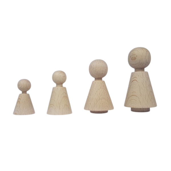 Kegelpoppetje - Kegelvorm 38x22 mm - met nekje