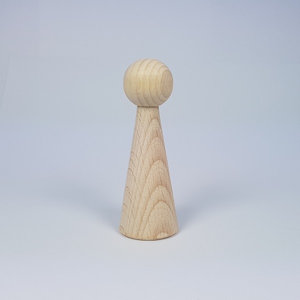 Kegelpoppetje - Lang 90x30 mm met armsgat
