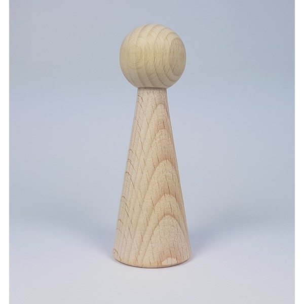 Kegelpoppetje - Lang 90x30 mm met armsgat