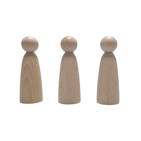 Kegelpoppetje - Lang/bol 100x35 mm