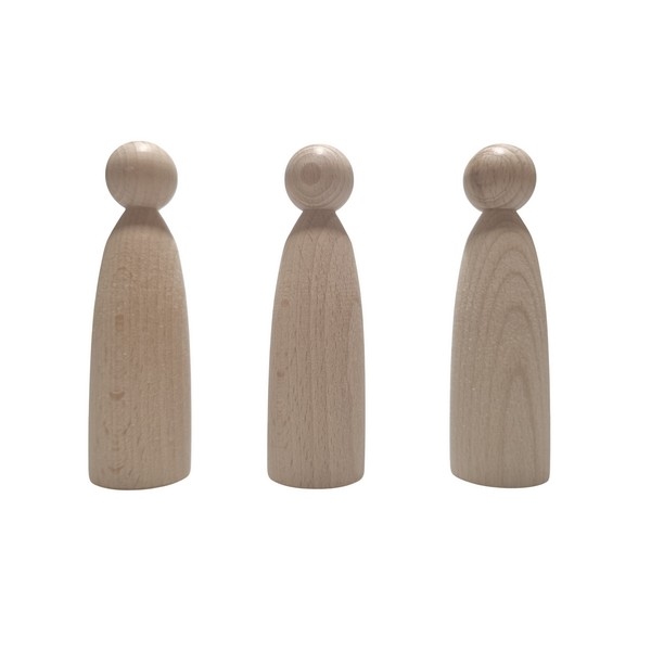 Kegelpoppetje - Lang/bol 120x35 mm