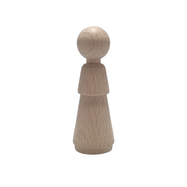 Kegelpoppetje - Moeder met Jurk 71x24 mm