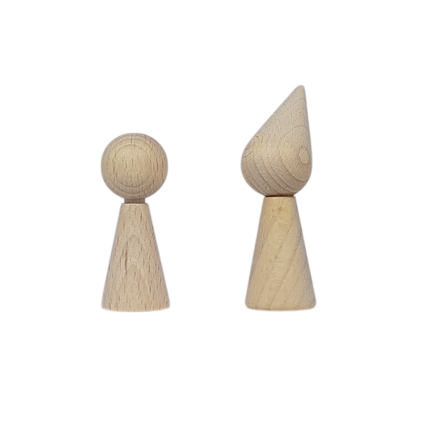 Kegelpoppetje - Puntmuts 70x20mm