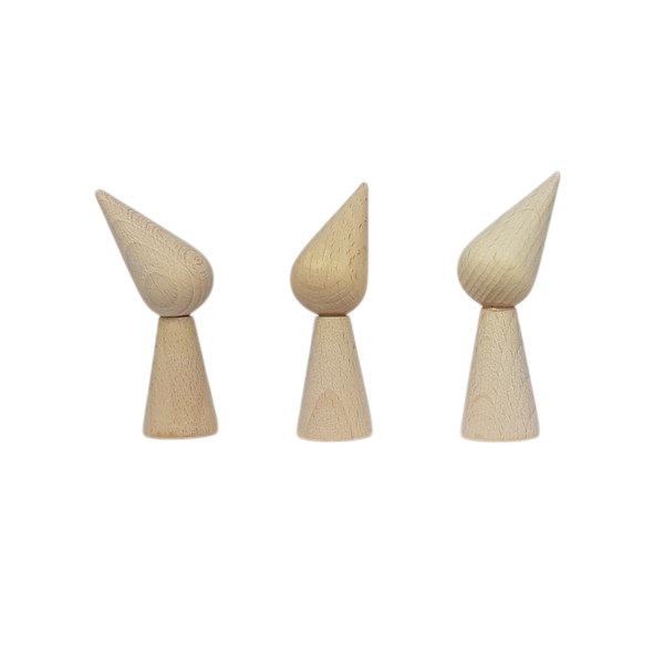 Kegelpoppetje - Puntmuts 70x20mm