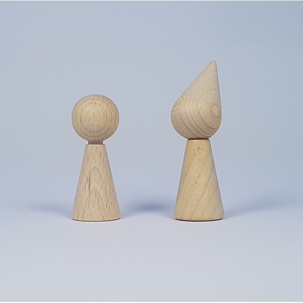 Kegelpoppetje - Puntmuts 70x20mm