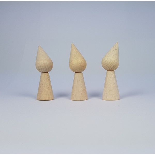Kegelpoppetje - Puntmuts 70x20mm