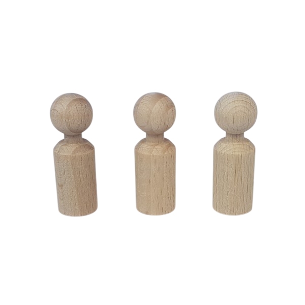 Kegelpoppetje - Recht 38x13 mm met nekje