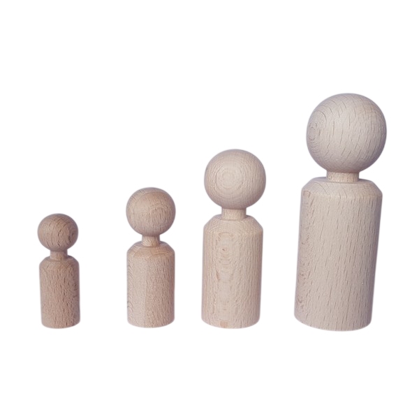 Kegelpoppetje - Recht 38x13 mm met nekje