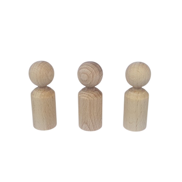Kegelpoppetje - Recht 47x16 mm met nekje