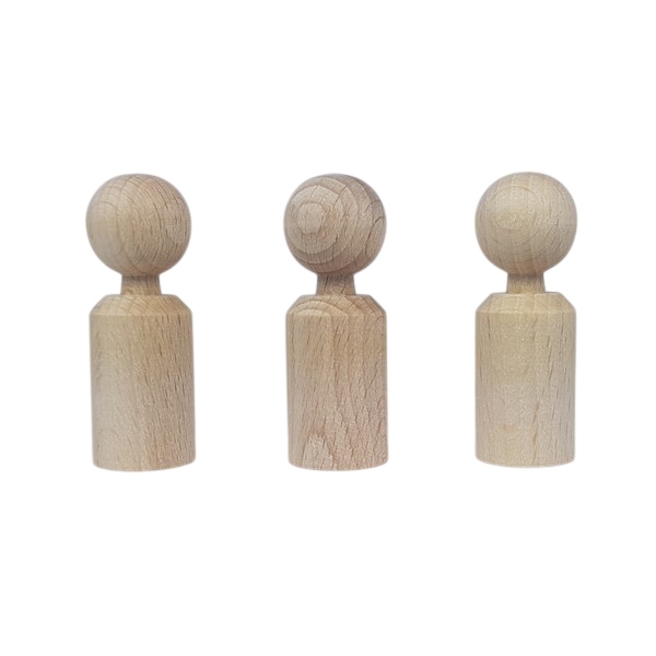 Kegelpoppetje - Recht 47x16 mm met nekje