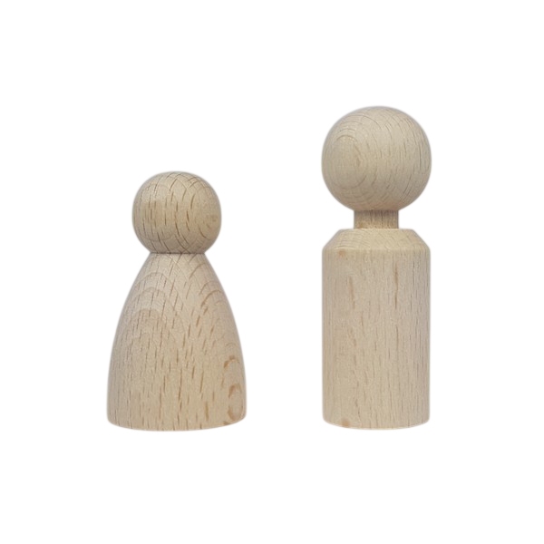 Kegelpoppetje - Recht 47x16 mm met nekje