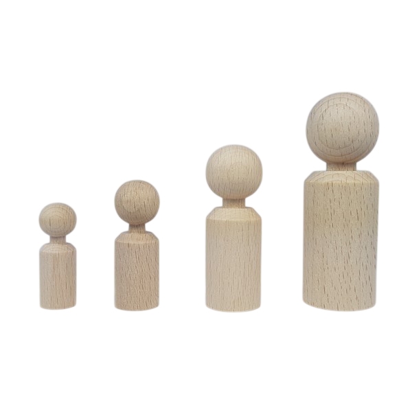 Kegelpoppetje - Recht 60x21 mm met nekje